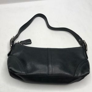 Coach leather navy blue shoulder bag 5 x 11 x 2